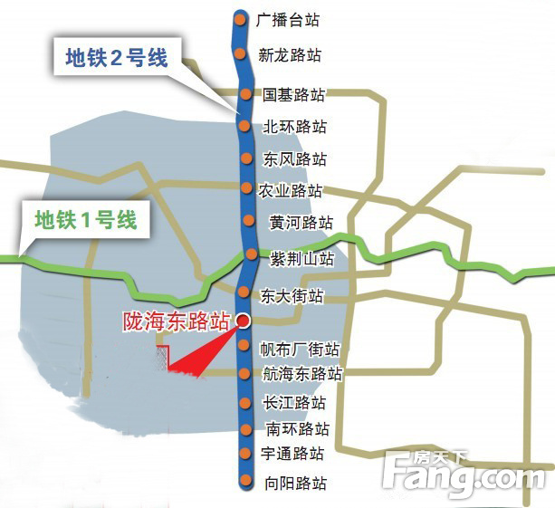 郑州地铁2号线怪象 沿线盘身价不涨反跌图片