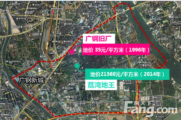 探广佛线西朗-鹤洞段 均价3万广钢新城4大房企厮杀