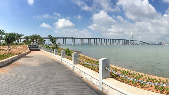 湛江东海岸观海长廊主体工程已建成 宛如靓丽金丝带