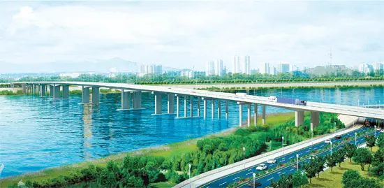 改造,如与江门水道大桥相连的金门公路三江段也是江门大道的一部分