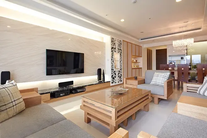 2套日式风格装修效果图 原木客厅卧室很质朴-