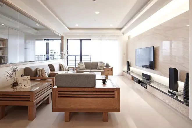 2套日式风格装修效果图 原木客厅卧室很质朴-