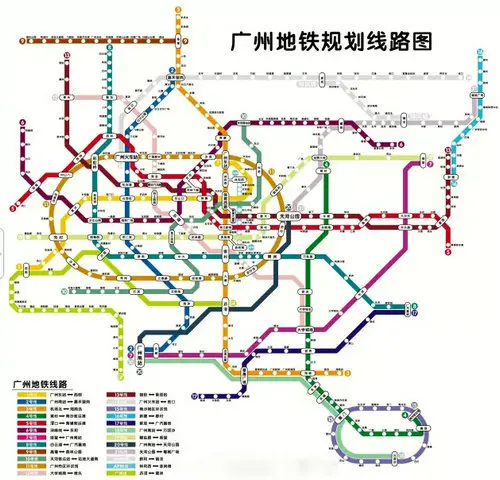 首先给大家观摩一下2020年广州地铁布局(大家一定要把持得住)