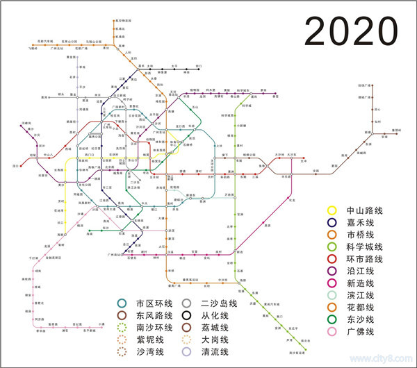 广州地铁地图 2020年和现在完全两个样图片