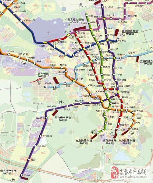 6号线是东北方向的辅助线,连接米东区和主城区; 规划中乌鲁木齐市图片