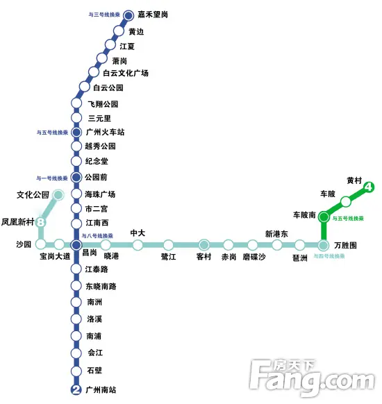 广州地铁二八号线阡陌纵横 十字线布局望2016年形成