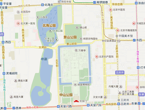 北京故宫周边——东华门,南池子大街 故宫附近地理