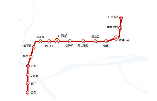 广州地铁1号线线路图 广州地铁1号线站点_房产资讯-广州搜房网