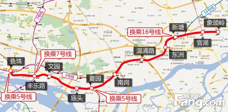 而作为东进的重要交通线路,广州地铁13号线首期将深入挺近增城区内部