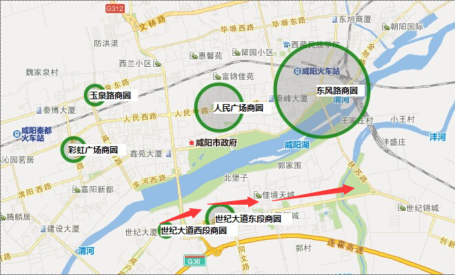 西咸新区涉及区域西安,咸阳两市的7个县(区) 组团划分:空港,沣东图片