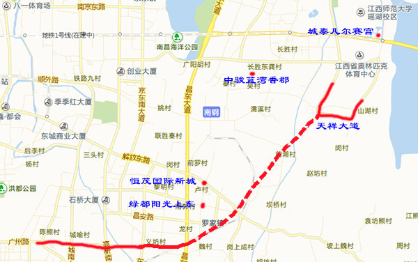 《广州路东延(昌东大道至天祥大道)道路交通详细规划》