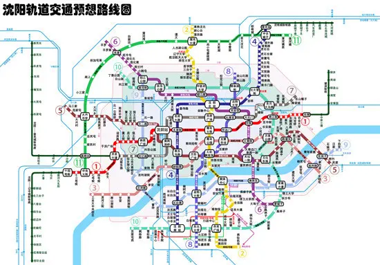 2023年沈阳地铁规划图,沈阳地铁站线路图高清 沈阳地铁最新规划