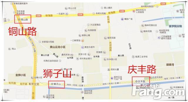 徐州地铁1号线走向 百度地图上可查询图片