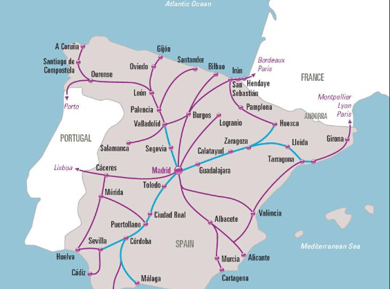 西班牙将新增7个高铁站点 线路长度世界第二-房天下西班牙房产网