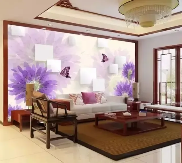 2015最流行小户型客厅3D电视背景墙装修效果