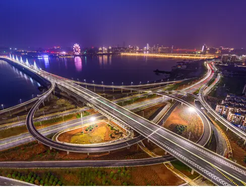 朝阳大桥夜景
