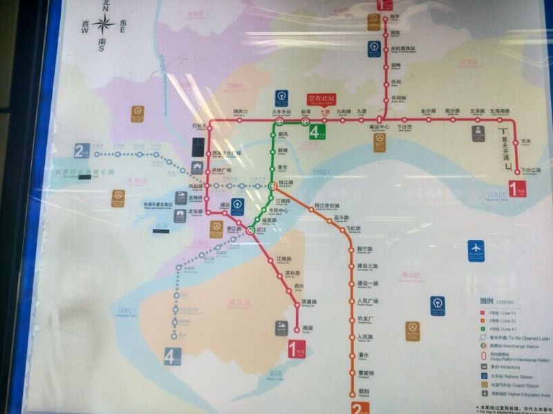 向东3站地铁可至杭州九堡客运中心,往北1号线可至临平,往南通过1号线图片