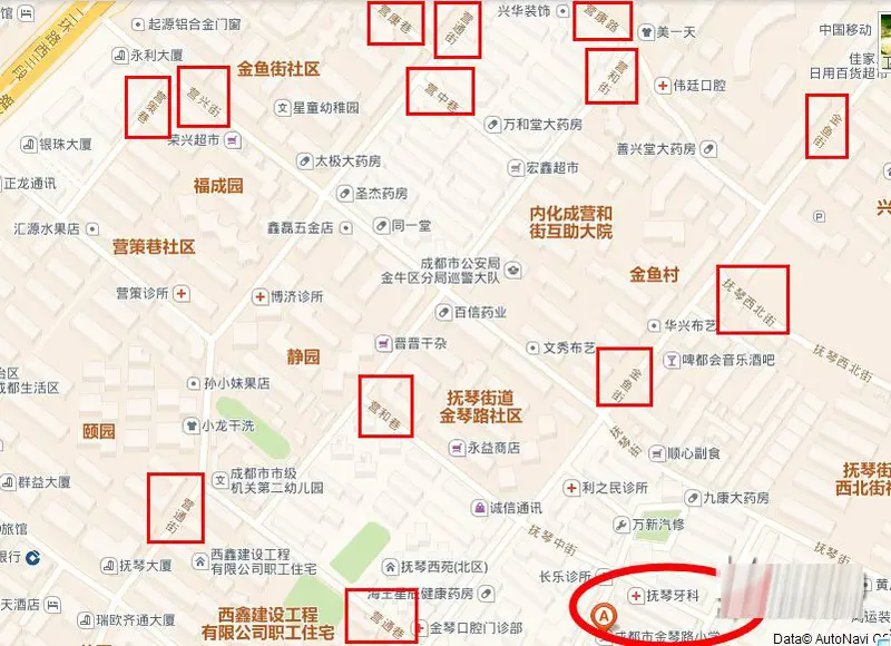 成都金牛名校 地图汇总(小学篇)
