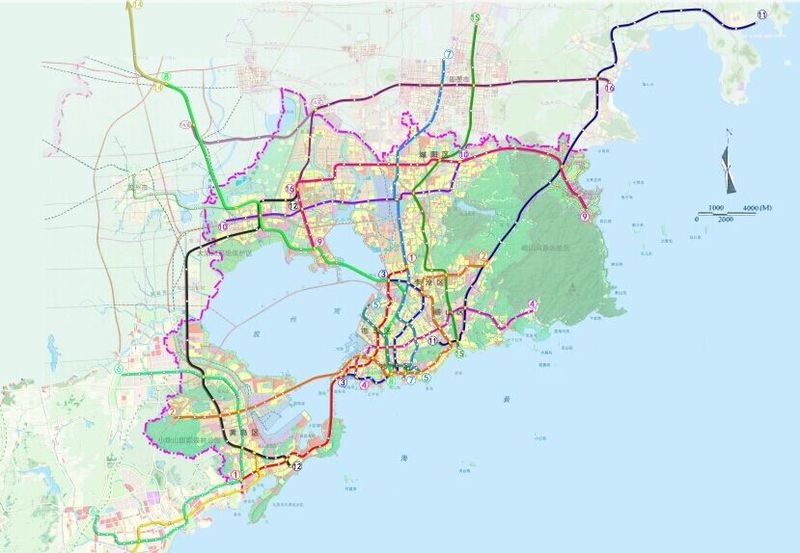 青岛城市轨道网新规划 未来16条地铁线串起大青岛