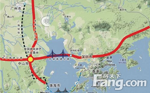 是中山市中心城区北部陆路交通的重要节点;至珠海,深圳,香港,广州图片