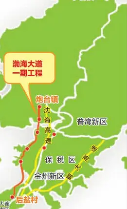 渤海大道一期工程规划图