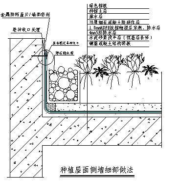 某个住宅小区种植屋面构造方案