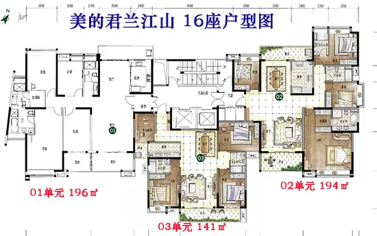 美的君兰江山16座户型图