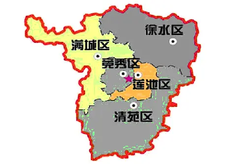 今年5月,保定市区三区变五区,原新市区正式更名为竞秀区.