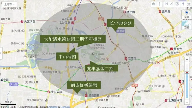 板块内住宅楼盘有:中山润园,大华清水湾花园三期华府樟园,长宁88金廷图片