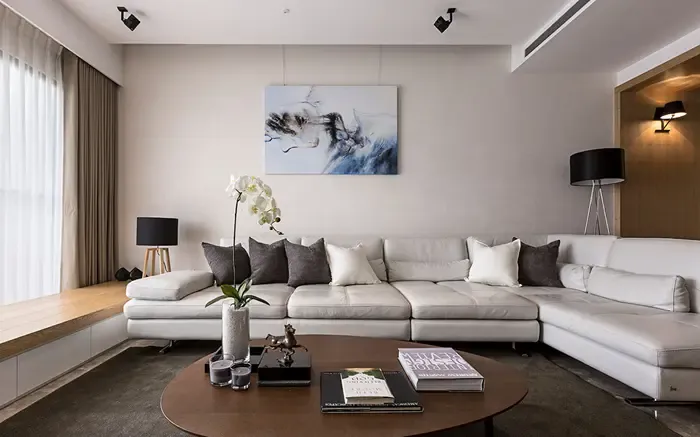 22万全包120平现代简约风 经典浅灰色调优雅毕现-家居快讯-武汉搜房网家居装修