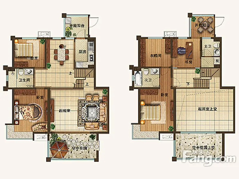 楼错层三叠d3户型202㎡