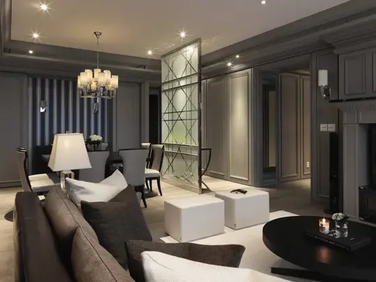 55款黑白简约风格欧式客厅效果图2015 小户型