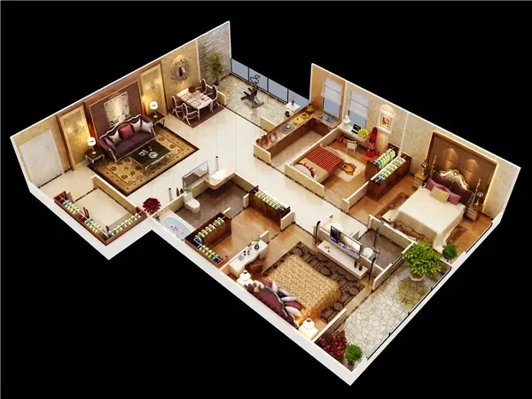 惊现15张3D立体装修案例全景图 设计师不能更