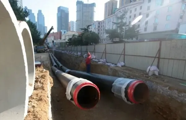 山东路热网工程建设:热力管道已安装1300多米