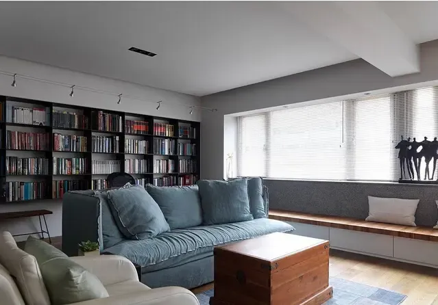 50个现代简约时尚美式小户型客厅书房一体装