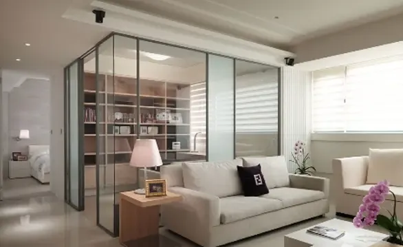 50个现代简约时尚美式小户型客厅书房一体装