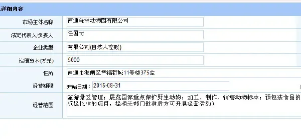 南通规划建设森林动物园 相关公司已注册成立