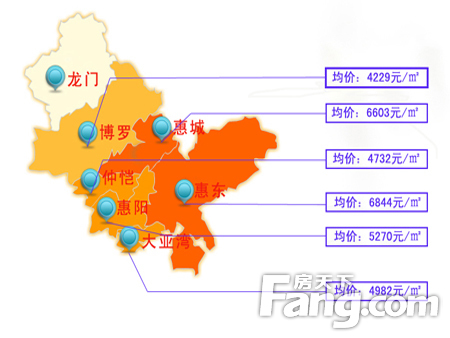 惠州最新房价地图曝光 惠城房价达青岛大虾17