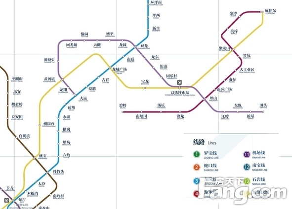 深圳地铁14号线线路图曝光 8盘再添利器