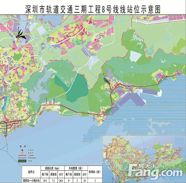 深圳8号线(盐田线)线路