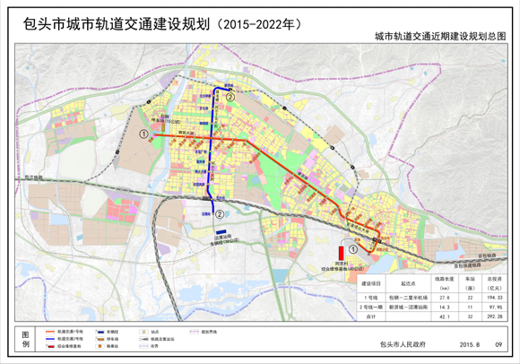 【包头】其他 :包头轨道交通规划环评公示 规划到2022