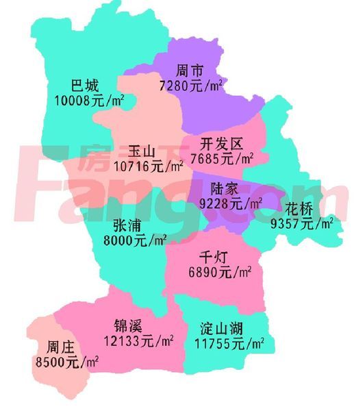 11月昆山最新房价地图曝光 城西房价已破万何苦还涨?