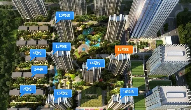 绿地之窗沙盘标点