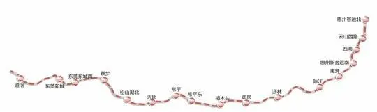 莞惠城轨明年通车 将由城际轨道交通调整为城际铁路