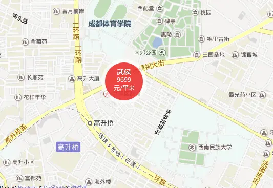 成都各区县房价地图(主城区篇)图片