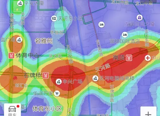 看广州地图热力图知热门商圈上班族买房选3、5号线-广州二手房房天下