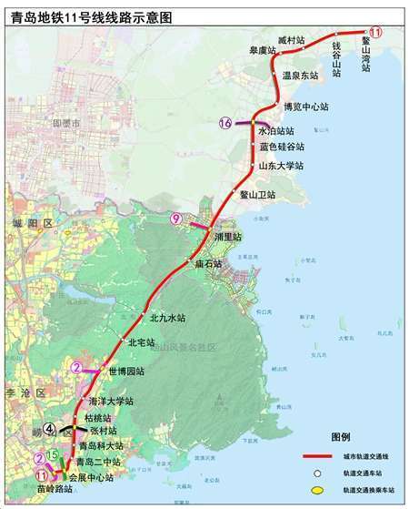 地铁11号线线路图