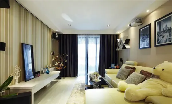 2016装修必火的美式客厅效果图 爱她就给她一