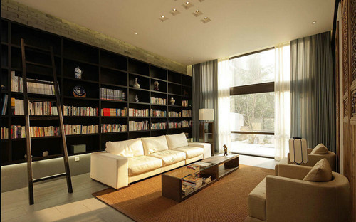 把书房搬到客厅里 11款兼具客厅和书房的空间设计