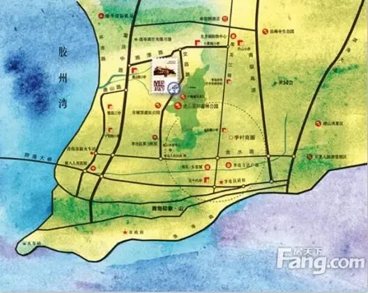 目前小区周边的商业配套有4个商圈:丹山商圈,崂山商圈,沧口商圈,李村